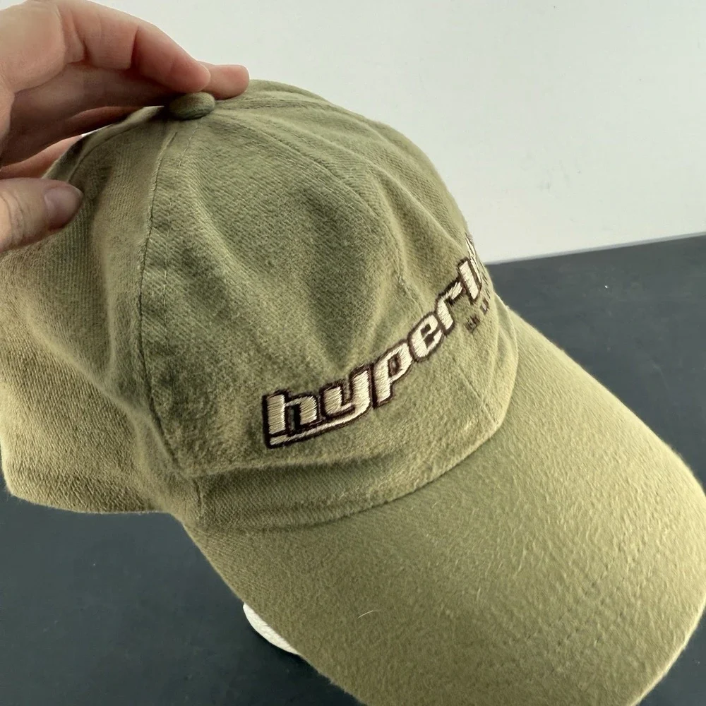 Vintage 90's Olive Green Beige Hyperlite Boards Distressed S/M Hat
